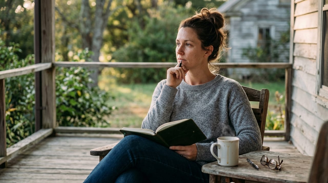 Younger woman discussing HRT with clinician — calm, supportive consultation